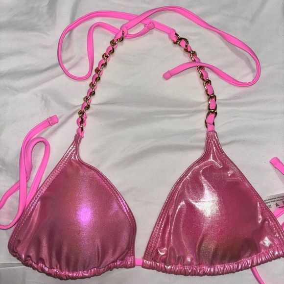 SHEIN Other - Pink metallic swim top